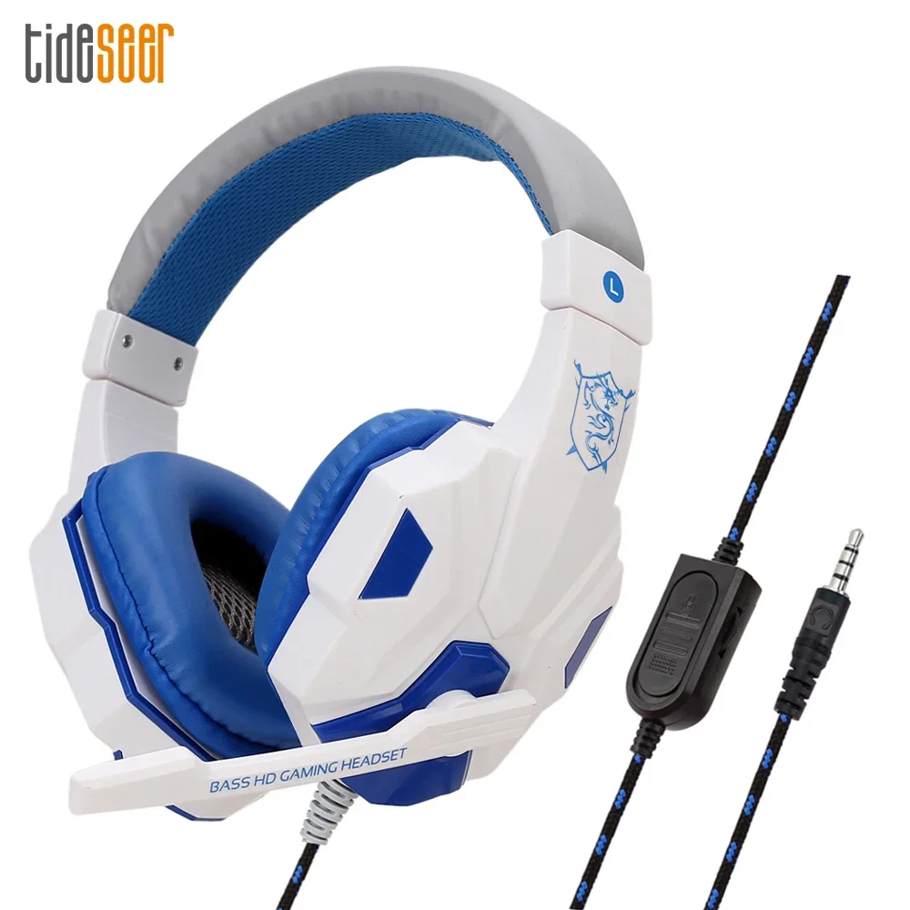 

50pcs Gaming Headset Wired Headphones Surround Sound Headband Headphone with Mic Noise Cancelling for PS4 PC Xbox One Gamer