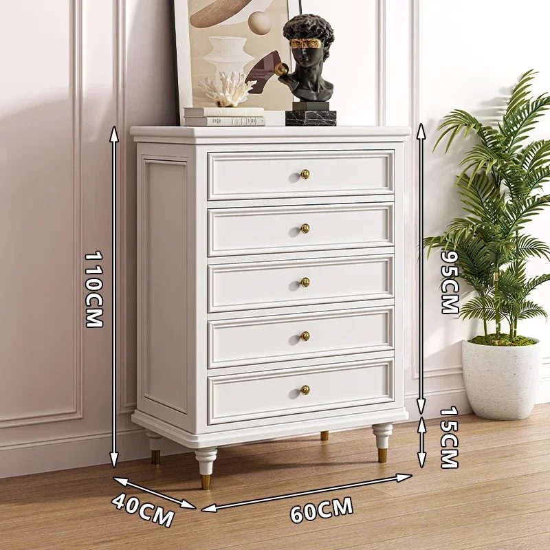 U9.1-painted solid wood bedroom bedside drawer storage chest against the wall storage chest
