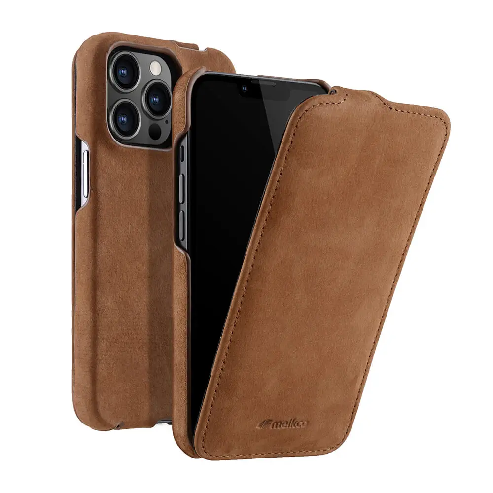 

8 Colors Melkco Vertical Open Real Genuine Leather Natural Cowhide Case Cover For iPhone 13 14 15 Pro Max Mini Plus iPhone15