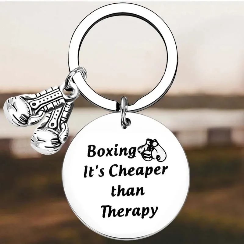 New Boxing Gift Key Chain Ring Boxing Glove keychains pendant Sports Gift Boxer Gift