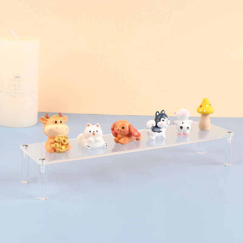 Acrylic Display Stand Clear Display Riser Rack for Cupcake,Perfume Doll Organizer Figures