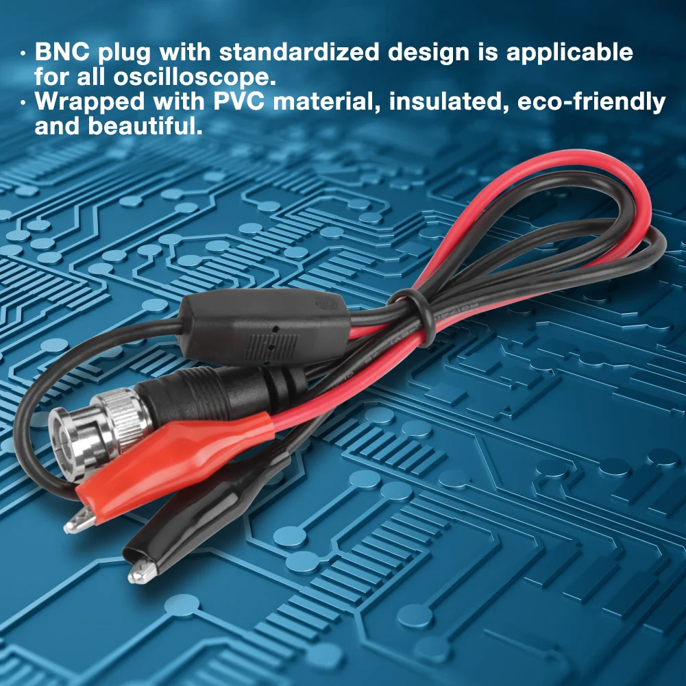 Oszilloskop BNC-Stecker Oszilloskop-Testkabel BNC-Stecker Q9 auf Doppelclip 0,5m Oszilloskopkabel