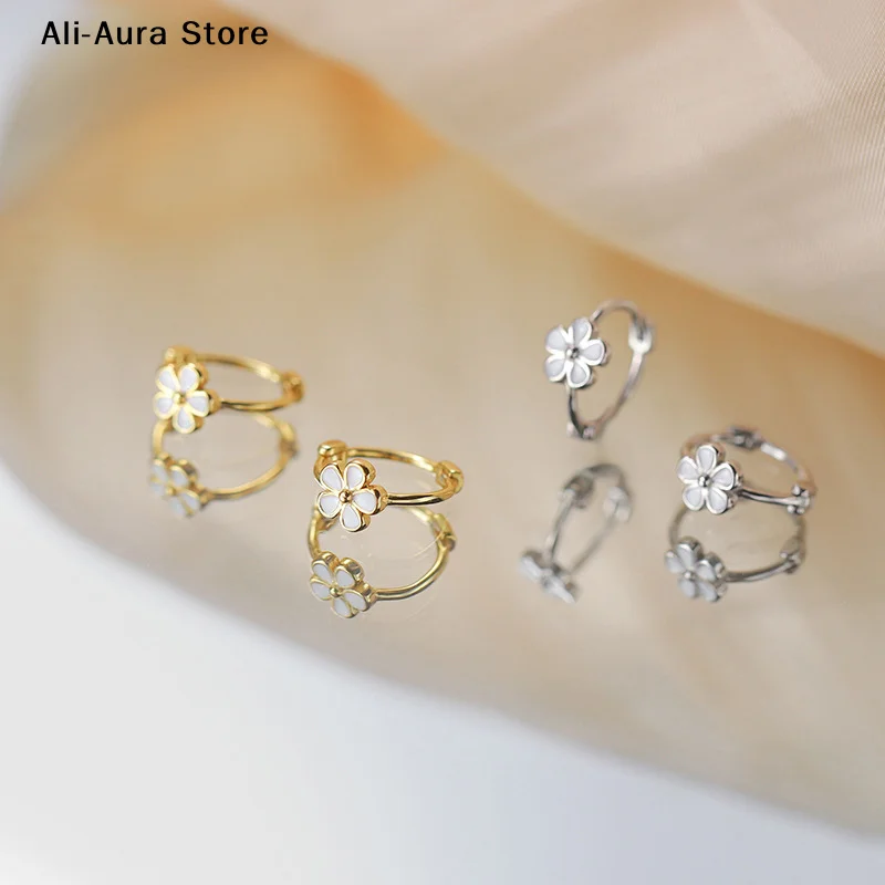 1 Pair High Quality Elegant Earrings Light Luxury Flower Ear Buckles Earrings For Women Girls Gift Fashion Senior Jewelry
