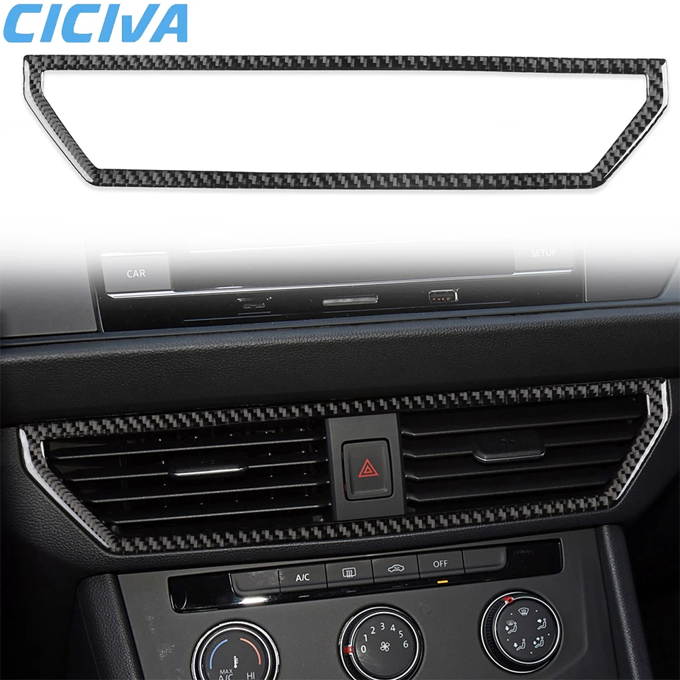 

Soft Carbon Fiber Central control air outlet Frame Trim Stickers For Volkswagen Sagitar 2019-2023 Car Interior Accessories