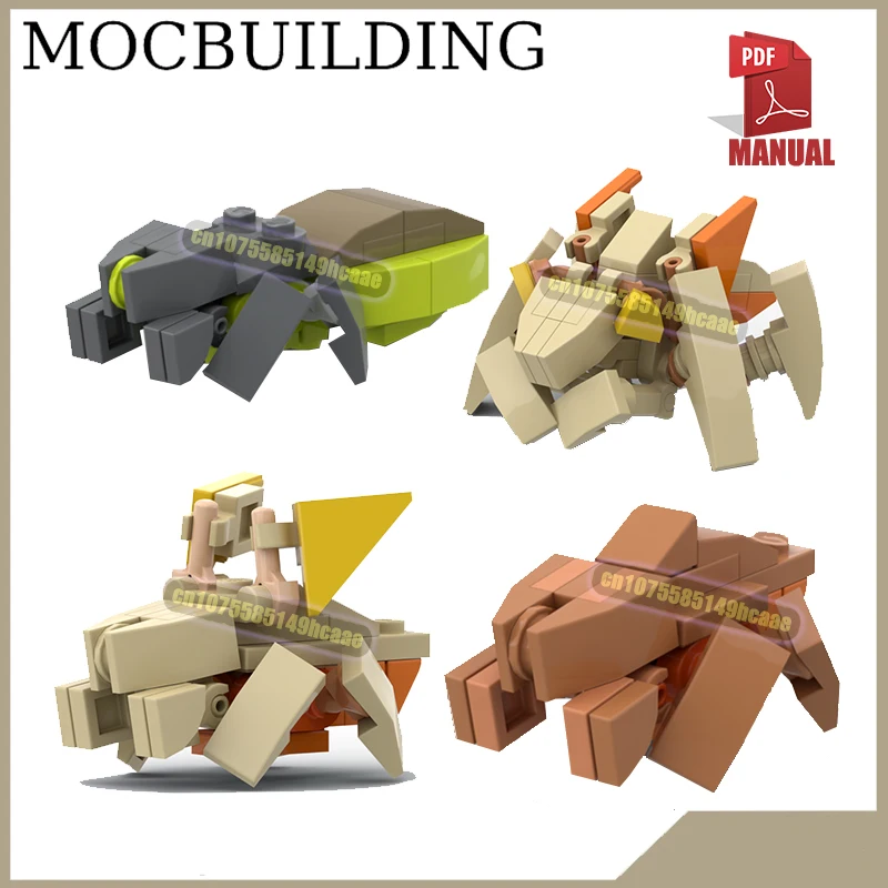 Biled Titan Monster Warrior Model MOC Building Block Terminided Pouncer Scavenger Hunter Helldiversed Construction Toys for Boys