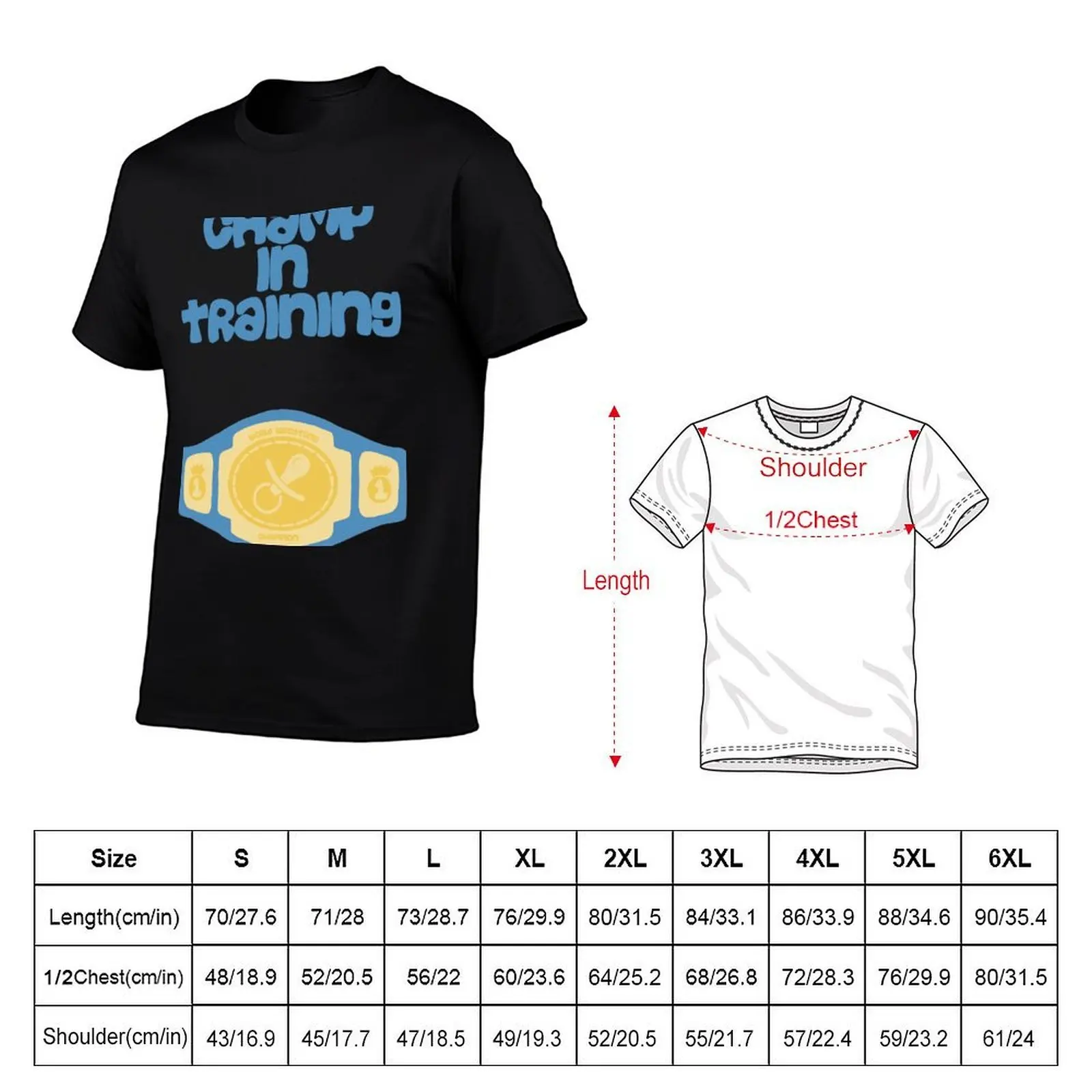 Champ in Training cute wrestling belt baby onesie T-Shirt plus size tops Blouse Men's clothing