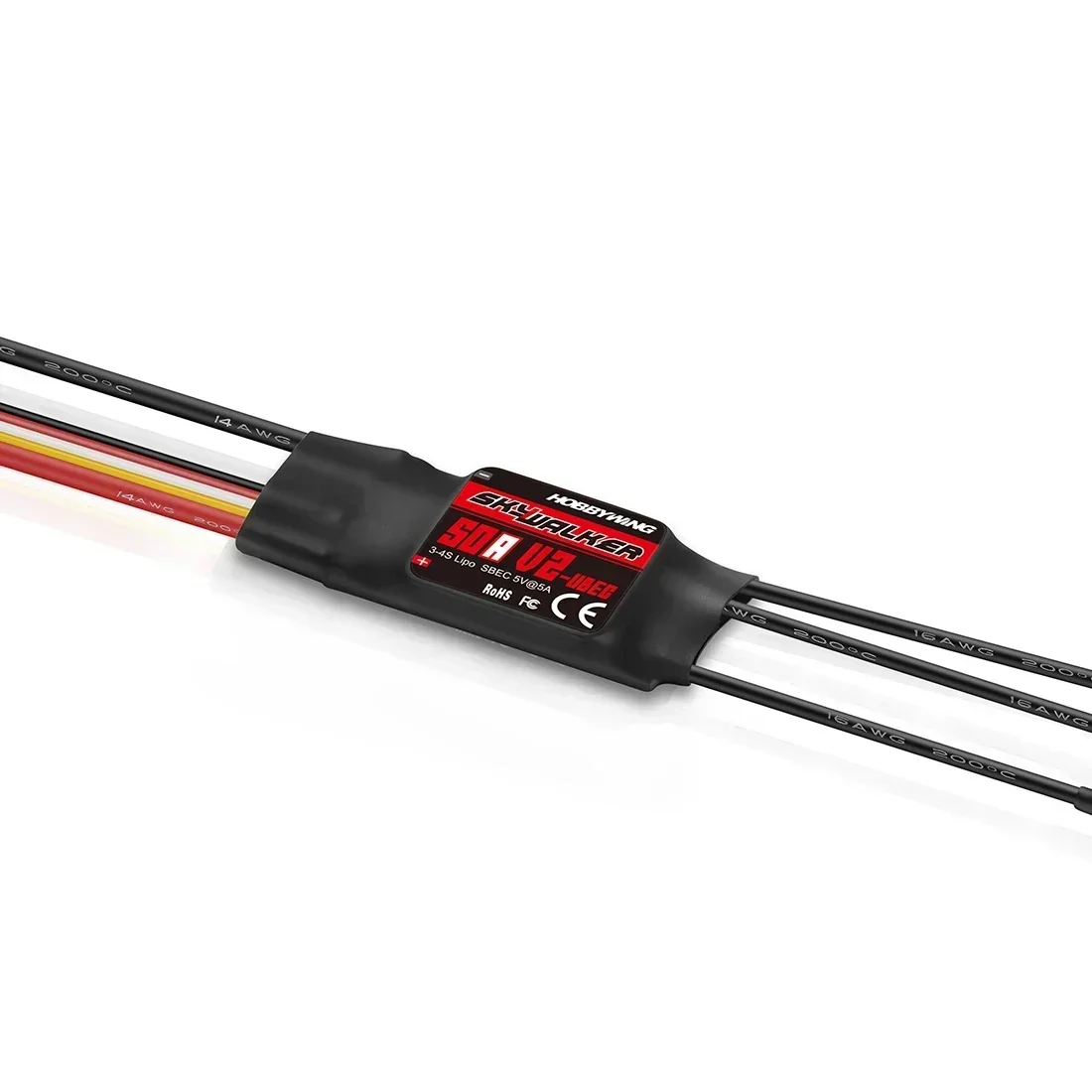 HOBBYWING Skywalker V2 Series 40A 50A 80A 100A فرش ESC سرعة تحكم T/XT60 التوصيل ل RC طائرة بدون طيار FPV كوادكوبتر طائرة