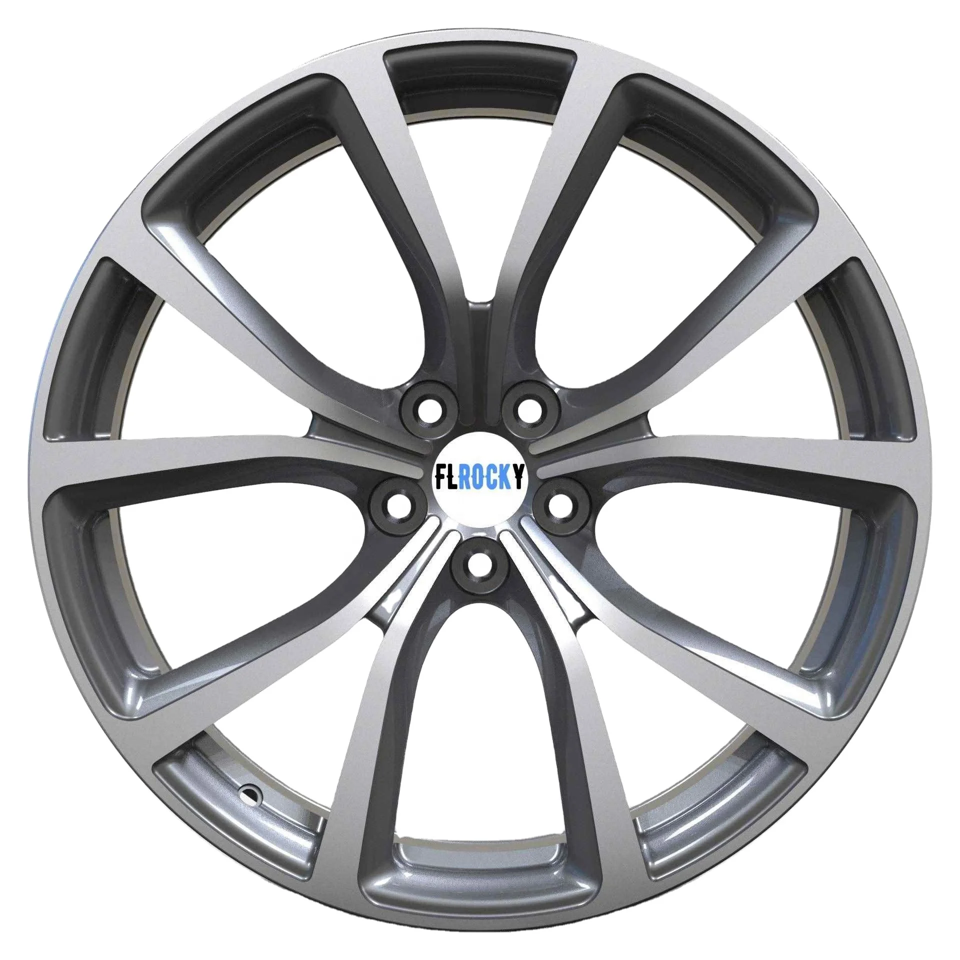 Custom 1 Piece Forged Alloy Car Wheels Gloss Black Forged Alloy Rims