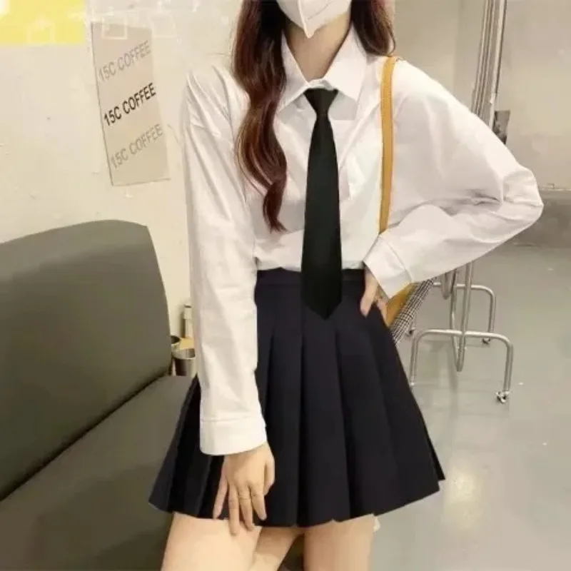 Camisas brancas femininas único breasted manga longa turn down collar senhora do escritório estilo coreano moda casual solta all-match simples