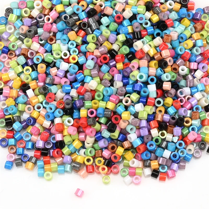 1000 Stück 1,6 x 1,3 mm japanische Glasperlen 11/0 für Statement-Schmuck, zylindrische Perlen, lose Perlen, DIY-Handarbeit, 5 Gramm/Beutel