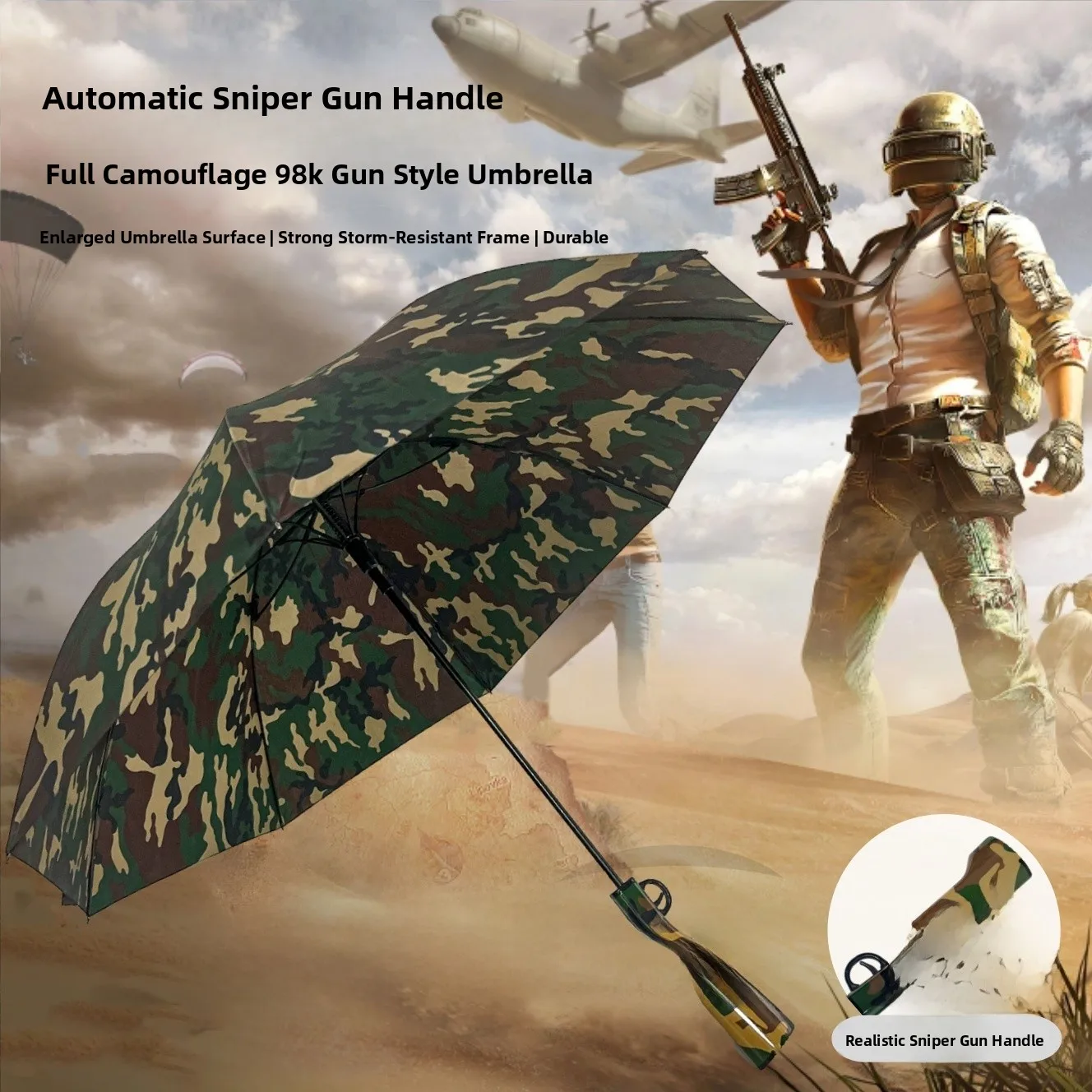 

Auatic, прямой костяной зонт от дождя, мужской Sle 8, имитация кости, ручка пистолета, креативный забавный уникальный дизайн, бренд Momikawa