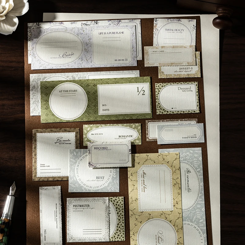 JIANQI 30 pcs Vintage Collage Scrapbooking Journal Material paper Card Making DIY Retro Source Paper Creative Memo Stationery