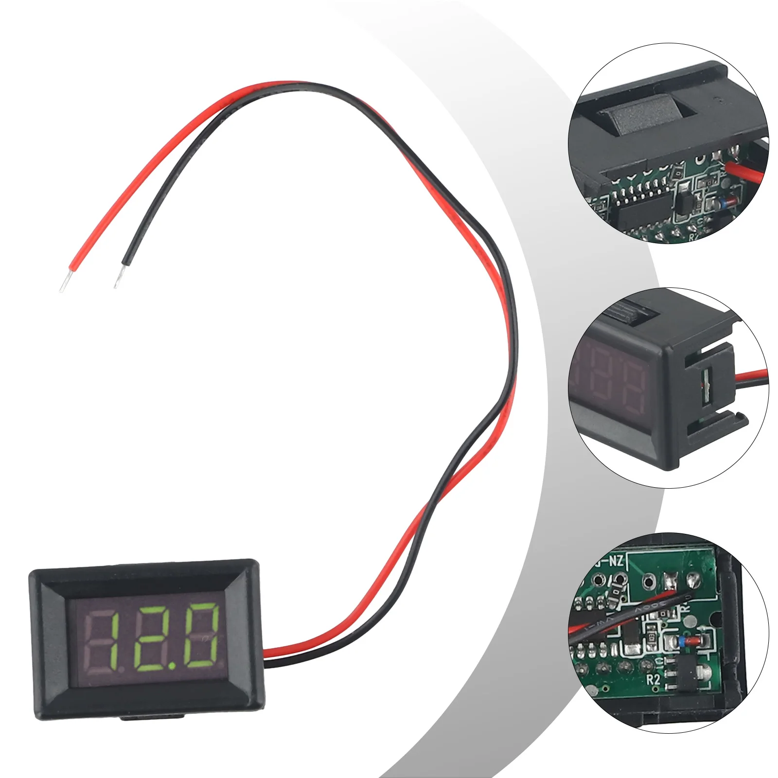 新しい実用的な LED 電圧テーブル電圧テーブル LED デジタル赤電圧計青 DC 電圧テーブル DC4.5-30V 0.36 インチ