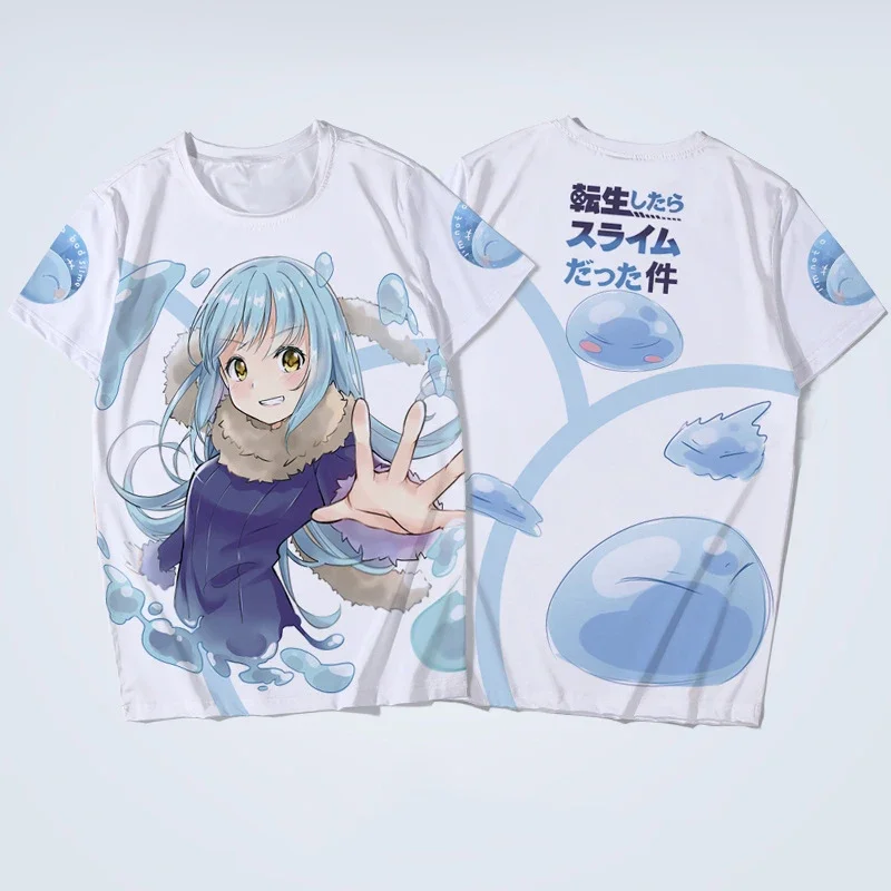 Anime That Time I Got Reincarnated as a Slime 3D Print T-Shirts Men Women Oversized Short Sleeve T Shirt Male Tees Tops Clothing