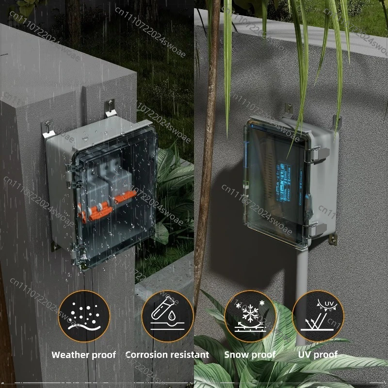 220X170X110MM Mm ABS Plastic Din Rail Junction Box Outdoor Electrical Box Waterproof Distribution Box Transparent