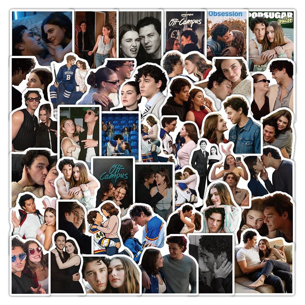 10/51Pcs American TV Series Off Campus Character Adhesive Stickers Bottles Waterproof Notebooks Decorative Peripheral Stickers