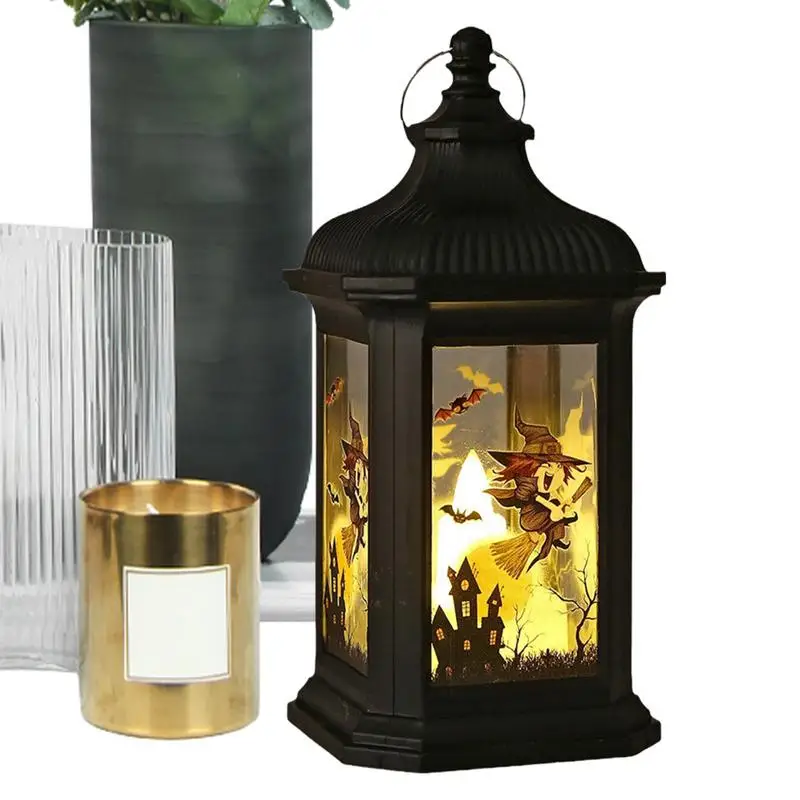 New Halloween Decor Lantern Fall Seasonal Light Festive Lantern Decorative Lights Decorative Candle Lantern Portable LED Candle