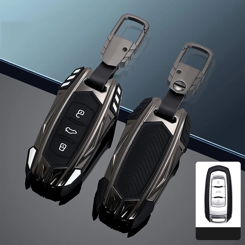 Zinc Alloy Car Key Case Cover For Geely Okavango Coolray Atlas Monjaro Tugella Emgrand GT S Proton X50 X70 Remote Fob Holder