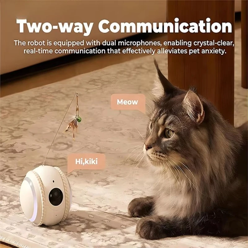 Tumbler Design Mobility Powerful Robot Dog Cat Camera Rolling Surveillance Pet Interaction  Auto Return to Charge