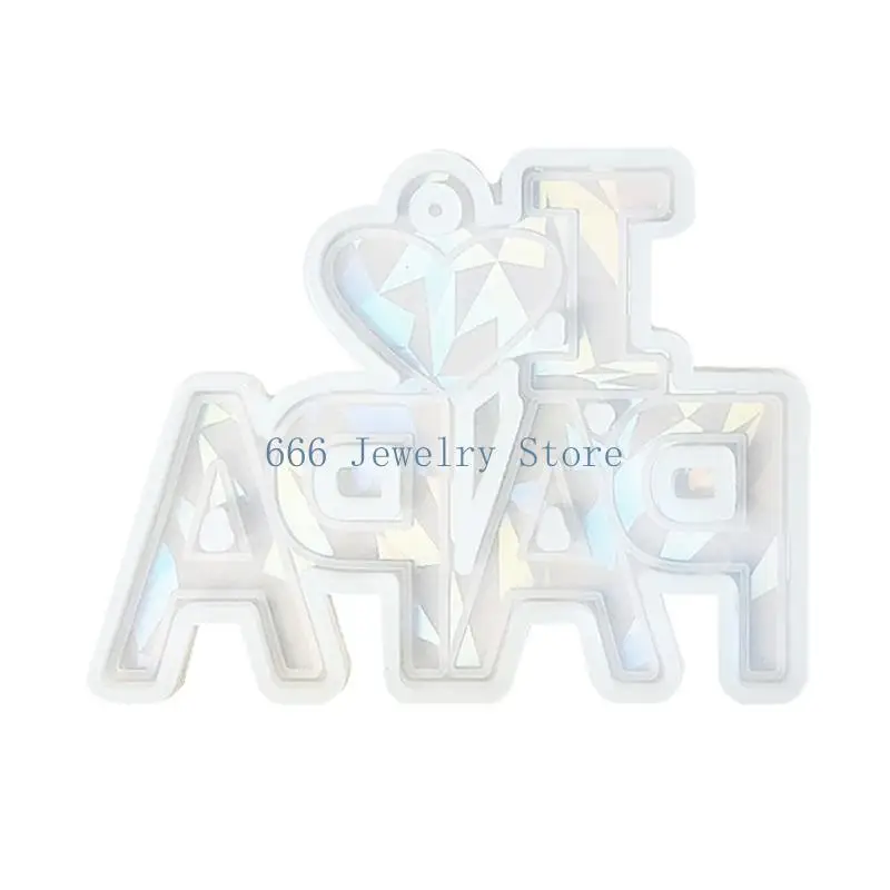 

F2TD Mother Day Keychain Pendant Mold DIYs Crystal Epoxy Silicone Mold Jewelry Tool