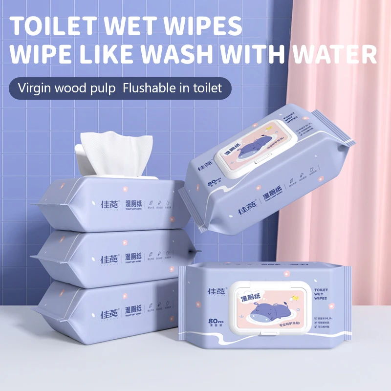 80 Stuks Thuiszorg Hygiëne Doekjes Nat Toiletpapier Draagbare Verpakking Natte Doekjes Voor Aambei Verzorging Reizen Buitenshuis