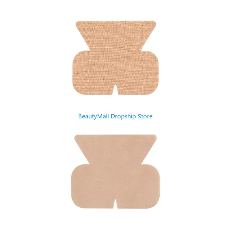 40JD Adhesive Heel Protector Pieces, 10 Contoured Fabric Guards with Removable Backing for New Shoes, Dress Shoes, Highly Heel