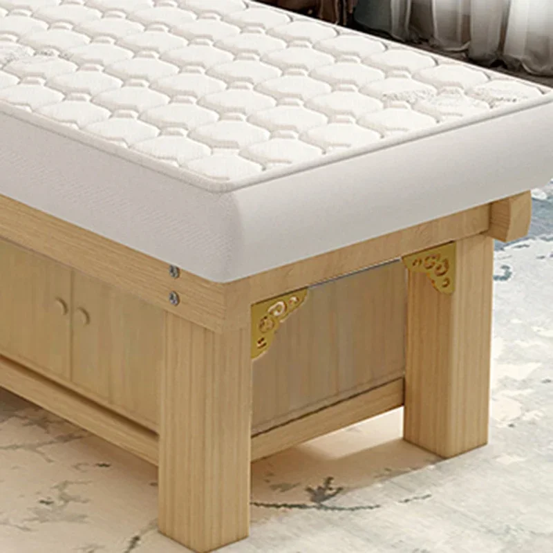 Nordic Multifunctional Massage Tables Solid Wood Adjustable Beauty Salon Massage Tables Foot Bath Furniture Cama De Masaje 4
