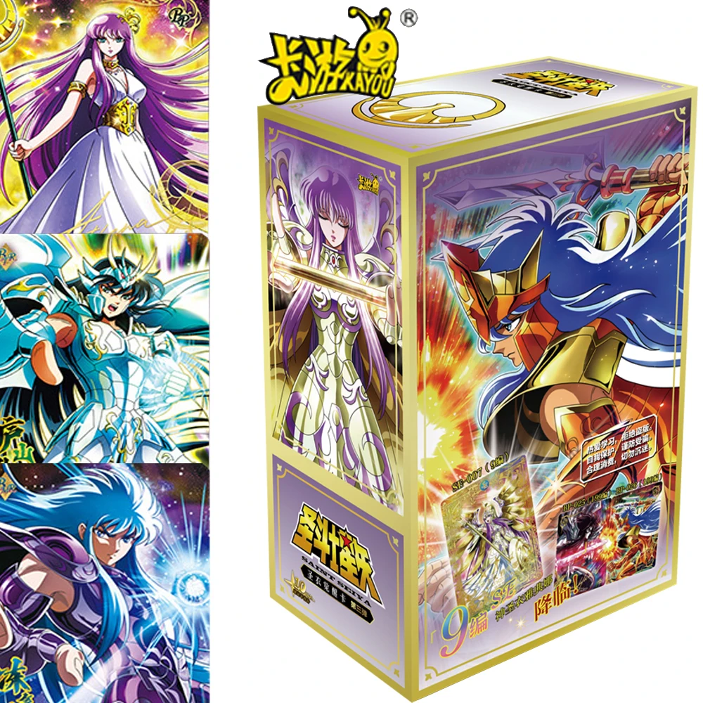 KAYOU Genuine Saint Seiya Card Collection Classic Masterpiece Athena Shiryu Hyoga Anime Characters Trading Battle Card Toy Gift