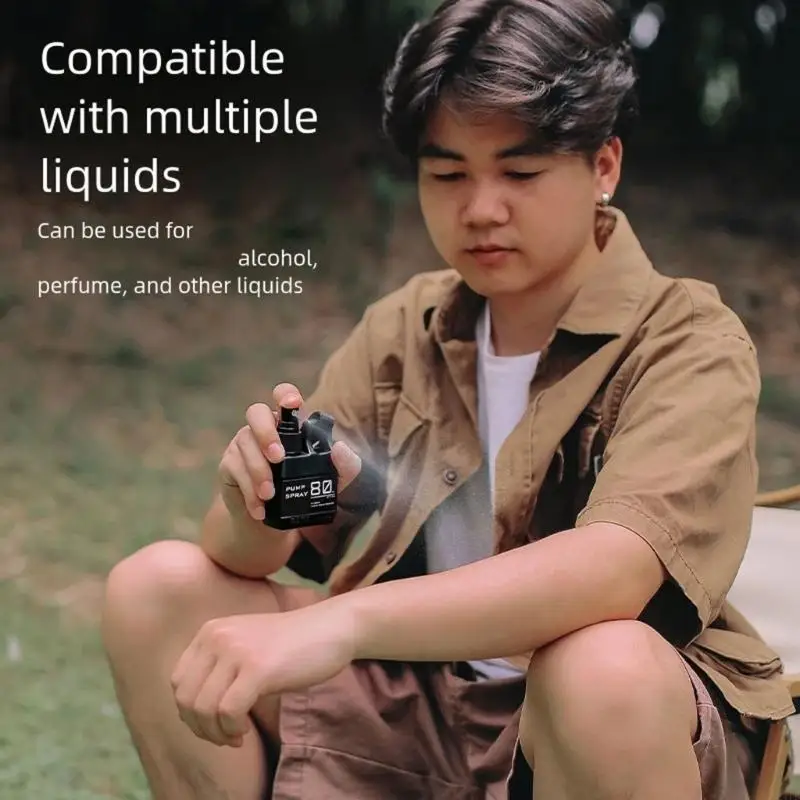 80ml Multipurpose Transportable Dispenser Highlighting Press Aerosol Function Leakproof Secure Clip for Hiking Camping 