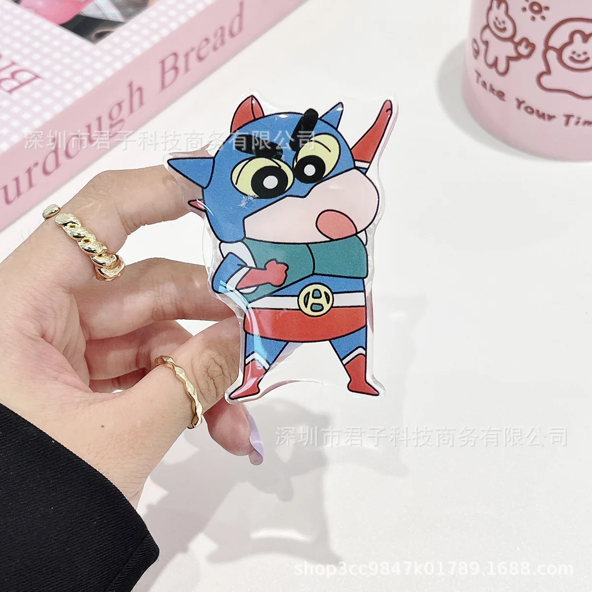 Fun And Cute Cartoon Crayon Shin-Chan Suitable For Magsafe Magnetic Stand Air Bag Telescopic Desktop Magnetic Girl Gifts - view 4