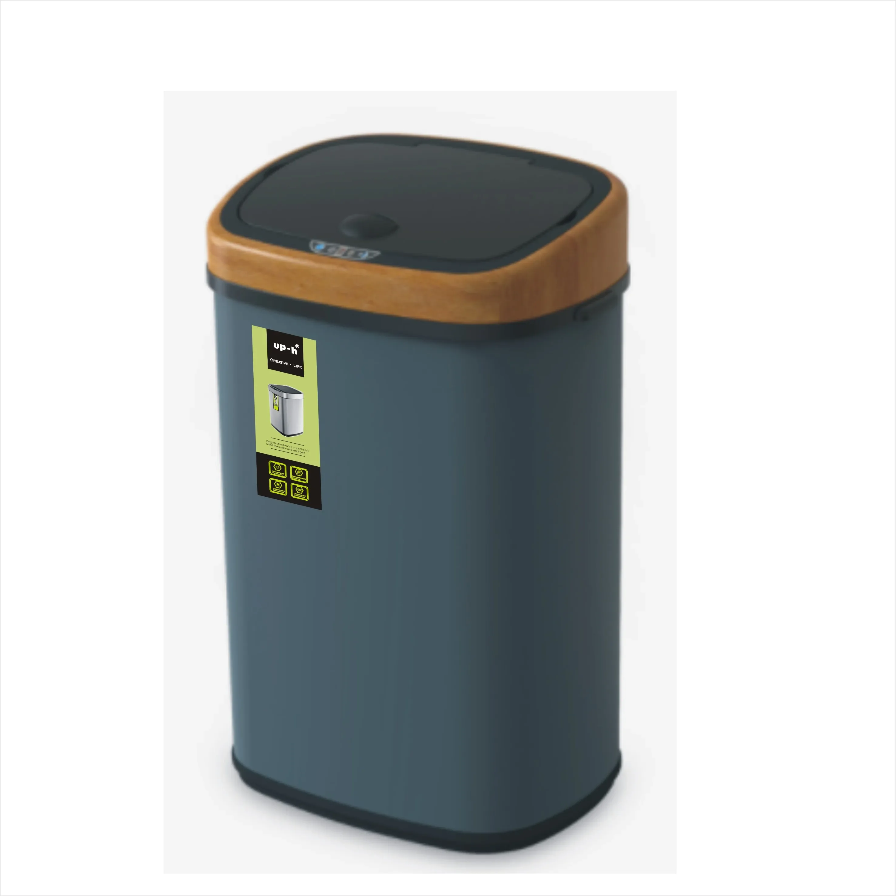 Custom 58L high quality stainless steel smart Sensor Trash Can Cabinet trash can dust  waste 