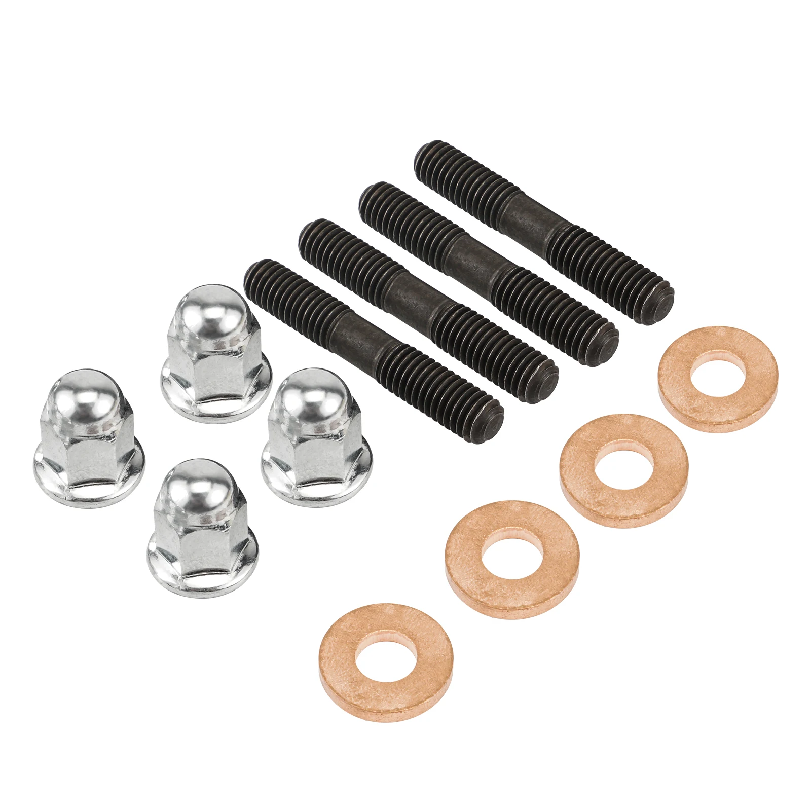 CNC for Yamaha YZ 85 YZ85 2002-2018 2017 2016 2015 Carbon Steel Cylinder Stud Kit Motocross Zinc-coated Steel Nut Copper Washer