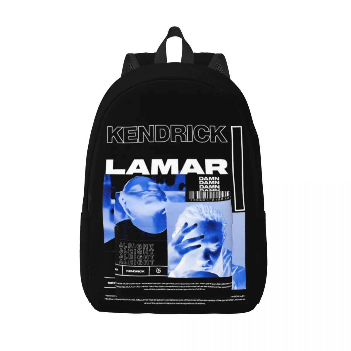 Kendrick Lamar Hip Hop Rapper Backpack for Men Women Cool Student Work Daypack Laptop Computer Canvas Bags Outdoor