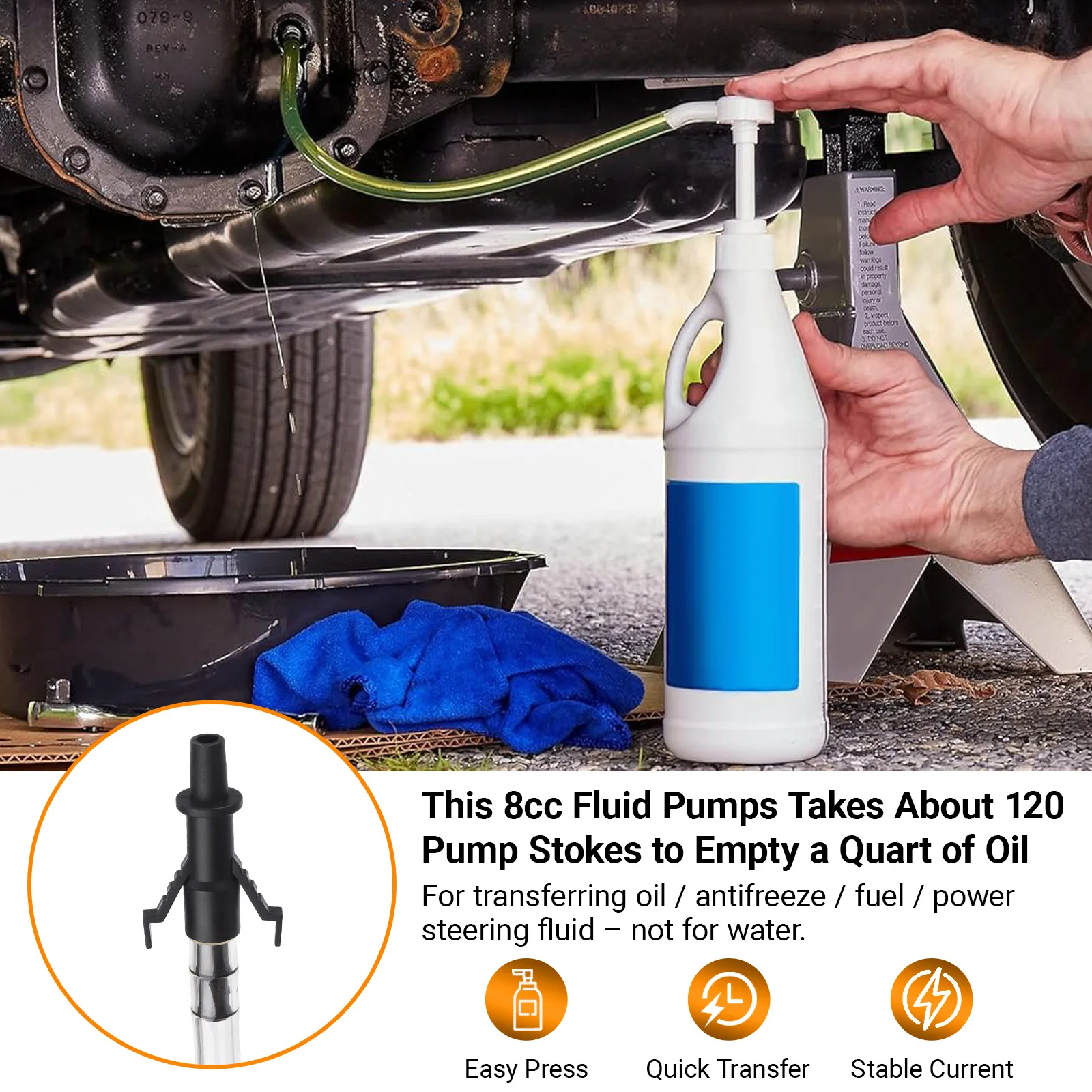 新しい互換性のあるマニュアルギアオイルディフューザー・トランスミッションフルードポンプ、3rdハンドアダプター付き、標準クォートボトル対応、金属製、車・トラック用