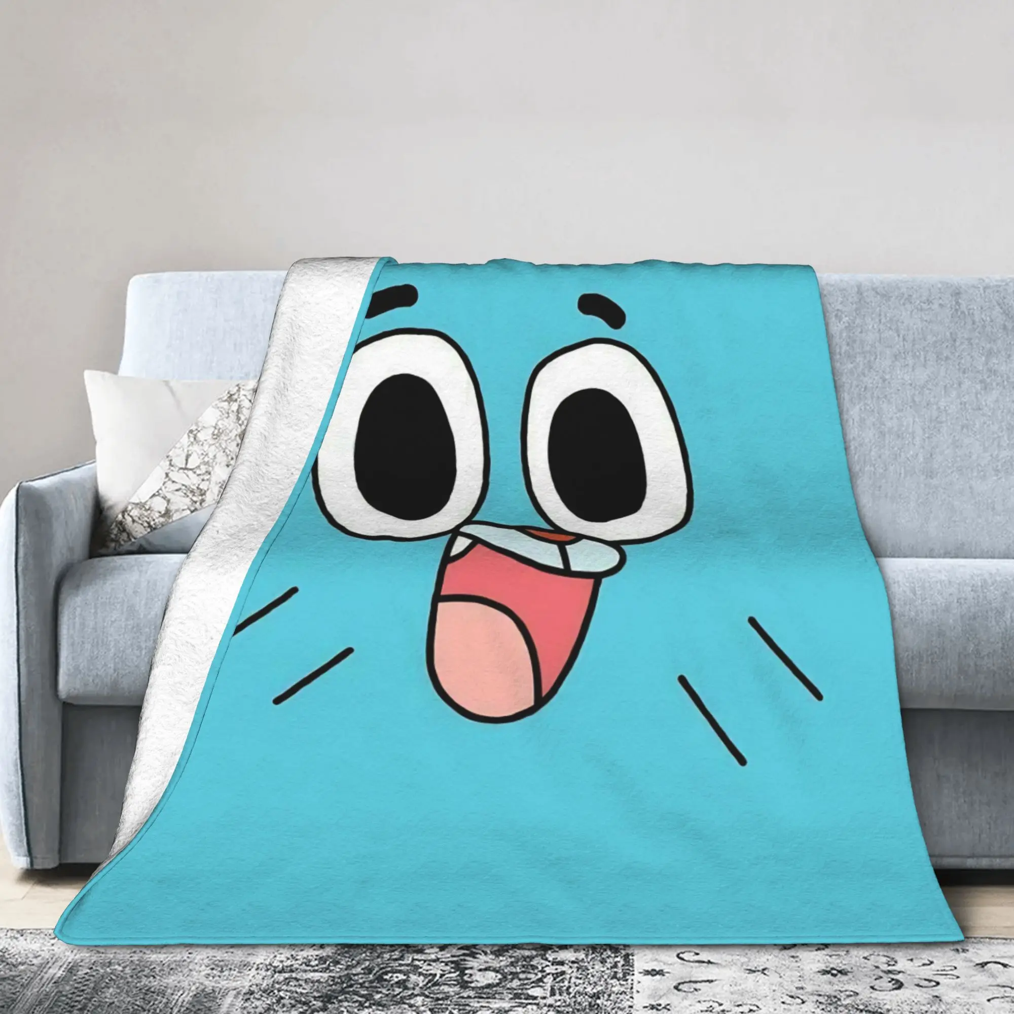 Gumballs Face Blanket Fleece Spring/Autumn Amazings Gumballs Multi-function Soft Throw Blankets for Bedding Travel Rug Piece