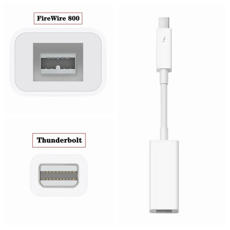 

Thunderbolt To FireWire 800 Adapter Thunderbolt To Fire 1394B, Suitable For Mac Computers Equipped With Thunderbolt Ports