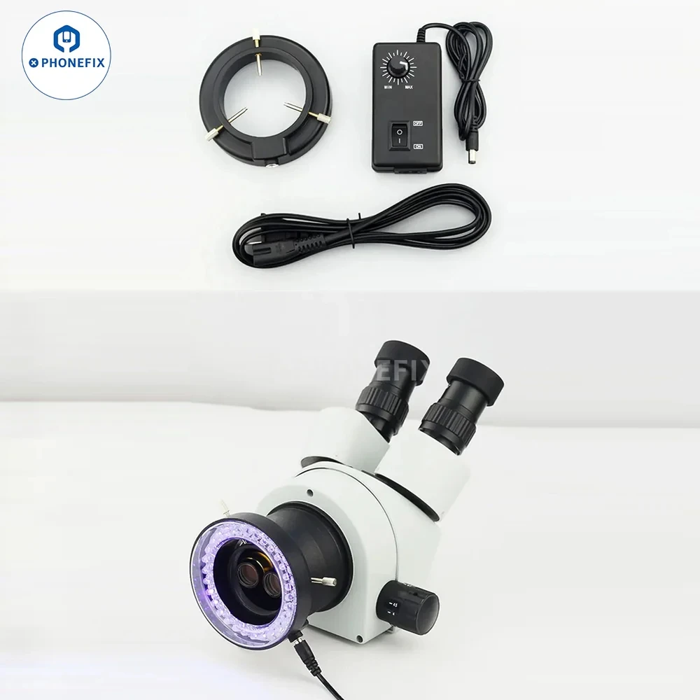 Luz LED Círculo ajustável para a estação de solda, roxo lâmpada UV, Microscópio Anel, Lâmpada Acessórios para Camera Iluminador