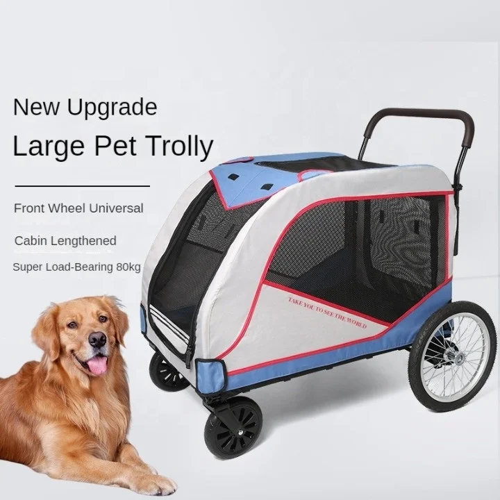 Customized Logo Outdoor Premium Quality Sustainable And Breathable Pet Rover Jogging Stroller With Comfort Rubber Wheels