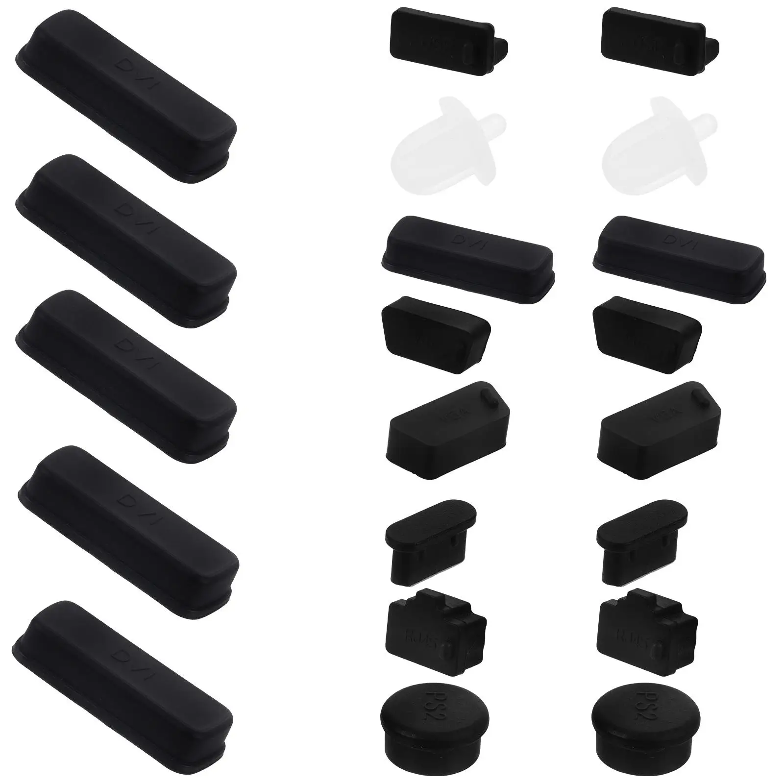 

24 Pcs Anti Dust Covers Port Plug Motherboard Stopper Computer Usb Cap Silica Gel Hole