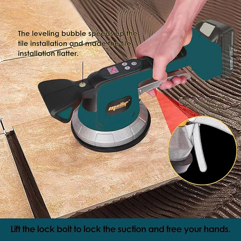 เครื่องสั่นกระเบื้องไร้สายสำหรับ Makita 18V เครื่องดูดแบตเตอรี่เครื่องปูกระเบื้องเครื่องสั่นพื้นอัตโนมัติปรับระดับกระเบื้องผนังเครื่องมือไฟฟ้า