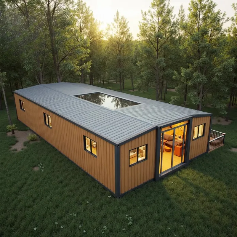 Combined Foldable Modular House Free Splicing Expandable Space Reasonable Partition Design Steel Structure Prefab Building