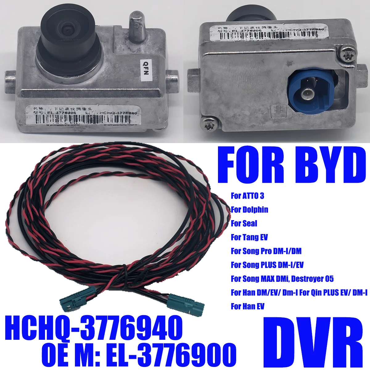Imagen de Para BYD Dolphin Seal Act 3 Atto 3 Yuan Song Tang Ev DVR Dash Cam ADAS cámara grabadora montada en vehículo accesorio Original