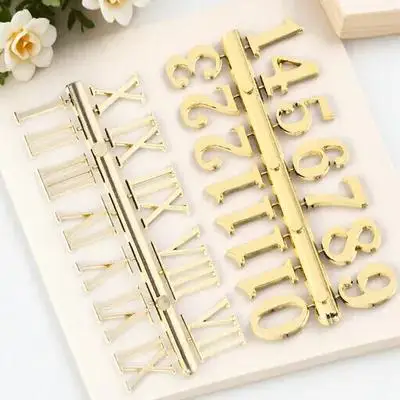 

2Sets Clock Numbers Kit Roman Arabic Plastic DIY Wall Clock Replacement Parts Accessories Home Office School Decoration