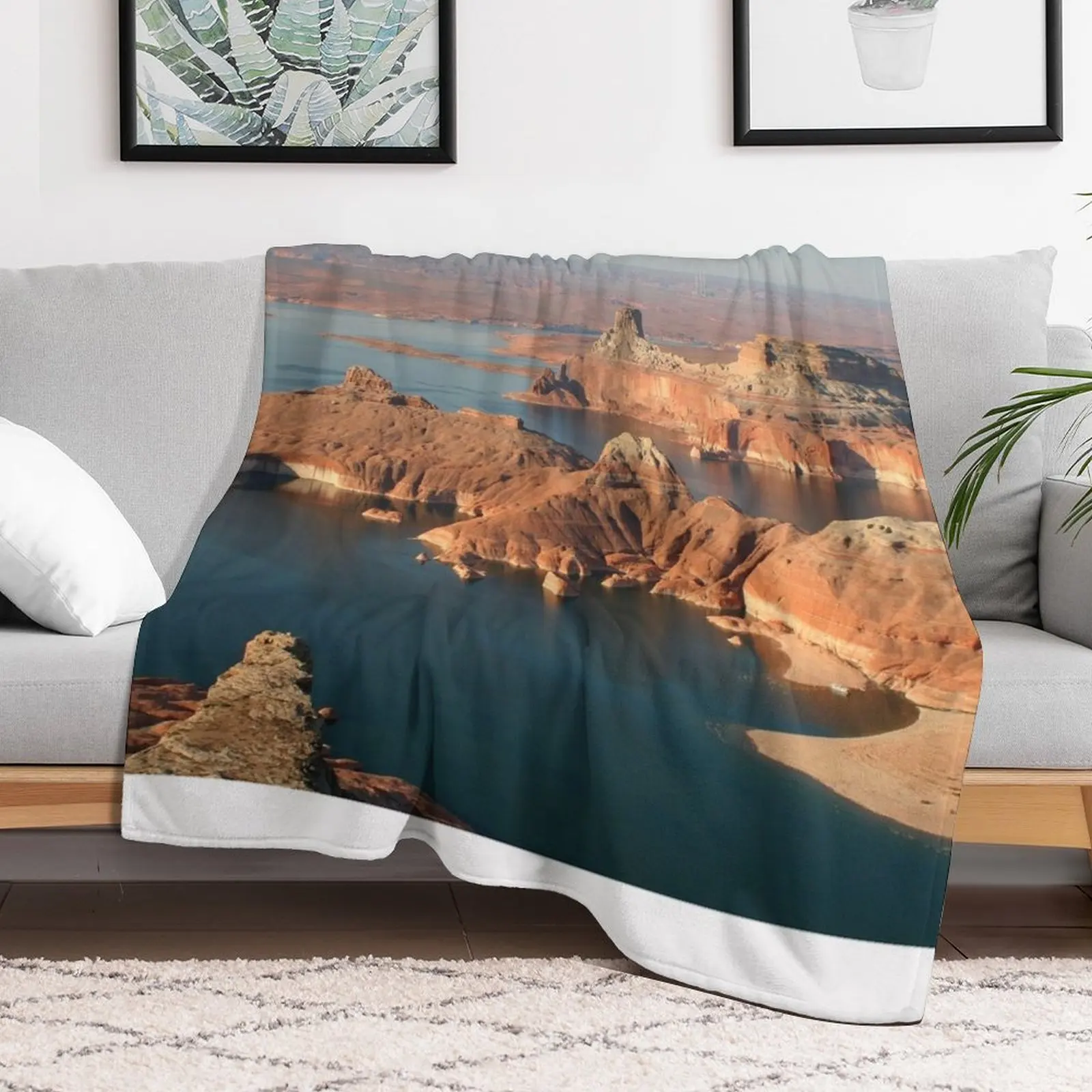 Lake Powell, Glen Canyon, early morning Throw Blanket Blankets For Sofas Fashion Sofas Blankets