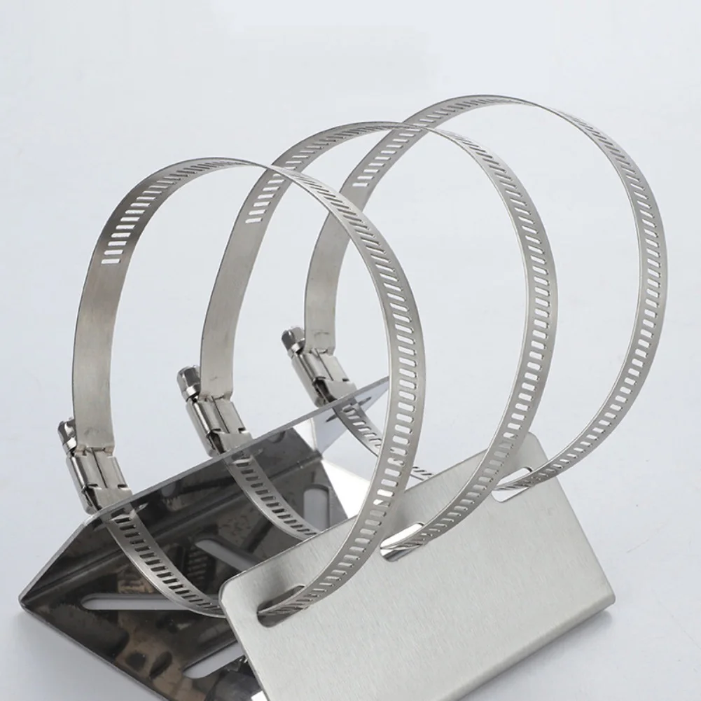 2025 Vertical Pole Mount Outdoor Camera Bracket With 3 Adjustable Rings For Security Monitoring And Lighting Installations