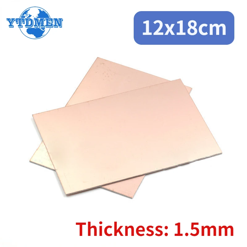 1pcs 2pcs 12*18cm PCB FR4 Copper Clad Plate Single Sided Laminate Circuit Board 12x18cm for Arduino