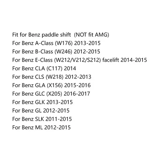 Imagen 2 del producto Para Mercedes Benz A B E M clase w204 w212 GLK CLA GLA volante de coche paleta cambio extensión DSG pegatina de coche estilo
