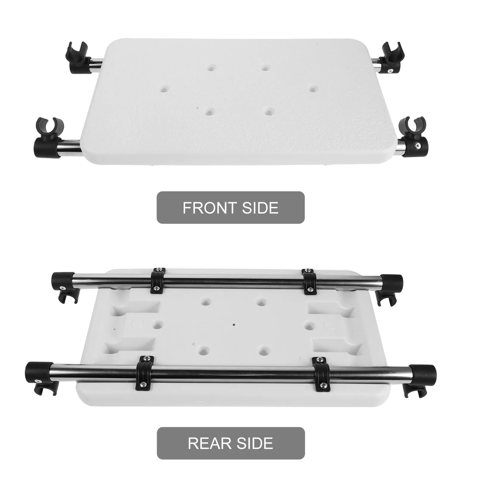 Adjustable Walker Seat Attachment Reversible Rest Board Anti Slip Drainage Holes for Seniors Disabled 12.6x6.3inch