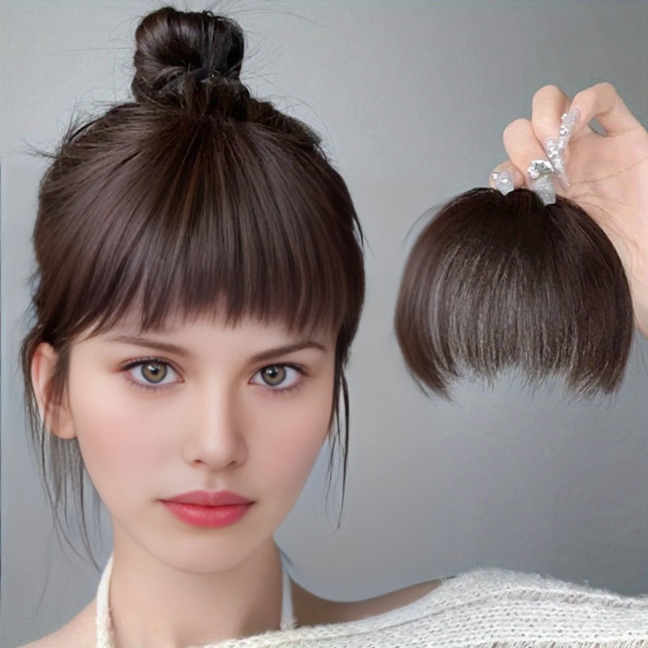 

Synthetic bangs Fake Bangs Hair Piece Clip In Hair Bangs Hairpiece Clip In Hair Extensions