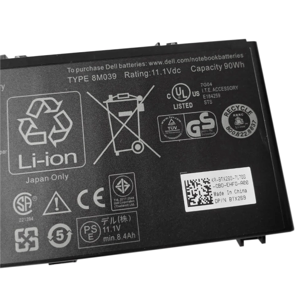 Batterie d'ordinateur portable pour DELL Precision, 11.1V, 90wh, C565C, 5KBahn, DW554, M6400, M6500, M2400, 8M039, vention 854, 312-0868, 312-0873, Nouveau